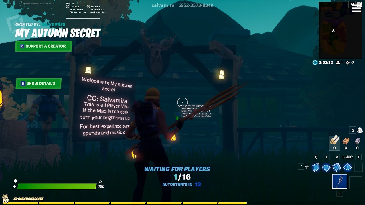 NEW My Autumn Secret Map! Fortnite Creative