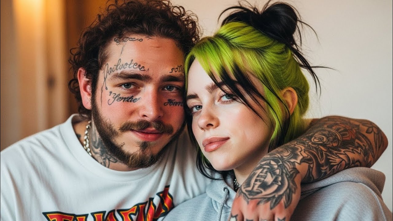 Post Malone Ft Billie Eilish - Whispers in the Dark (Video Lyrics)