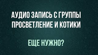 Запись с группы Просветление и Котики | Нужно еще?