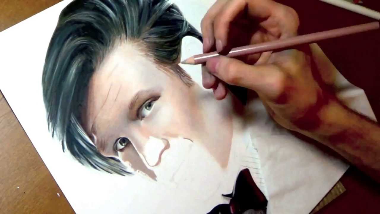 Drawing Matt Smith from Doctor Who - YouTube