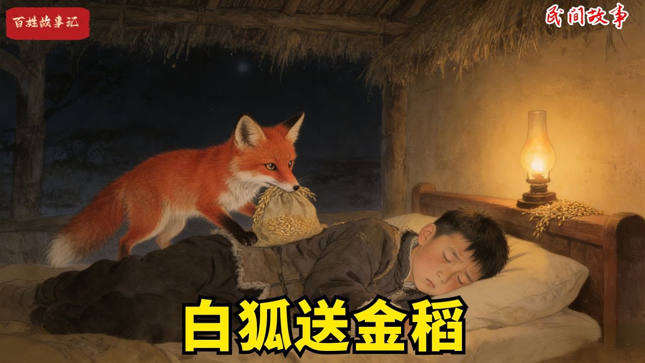 窮小子被兄嫂趕出家門，寒冬救了只凍僵的小狐貍，狐貍半夜叼來半袋谷種，他種下後竟長出滿田金穗，兄嫂趕來一看當場傻了