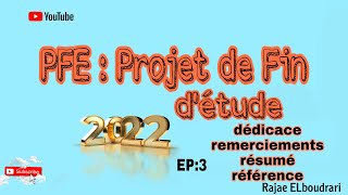 PFE: Projet de Fin d'étude #dedicasse_Remerciement_Résumé_Références PFE: Projet de Fin d'étude #dedicasse_Remerciement_Résumé_Références