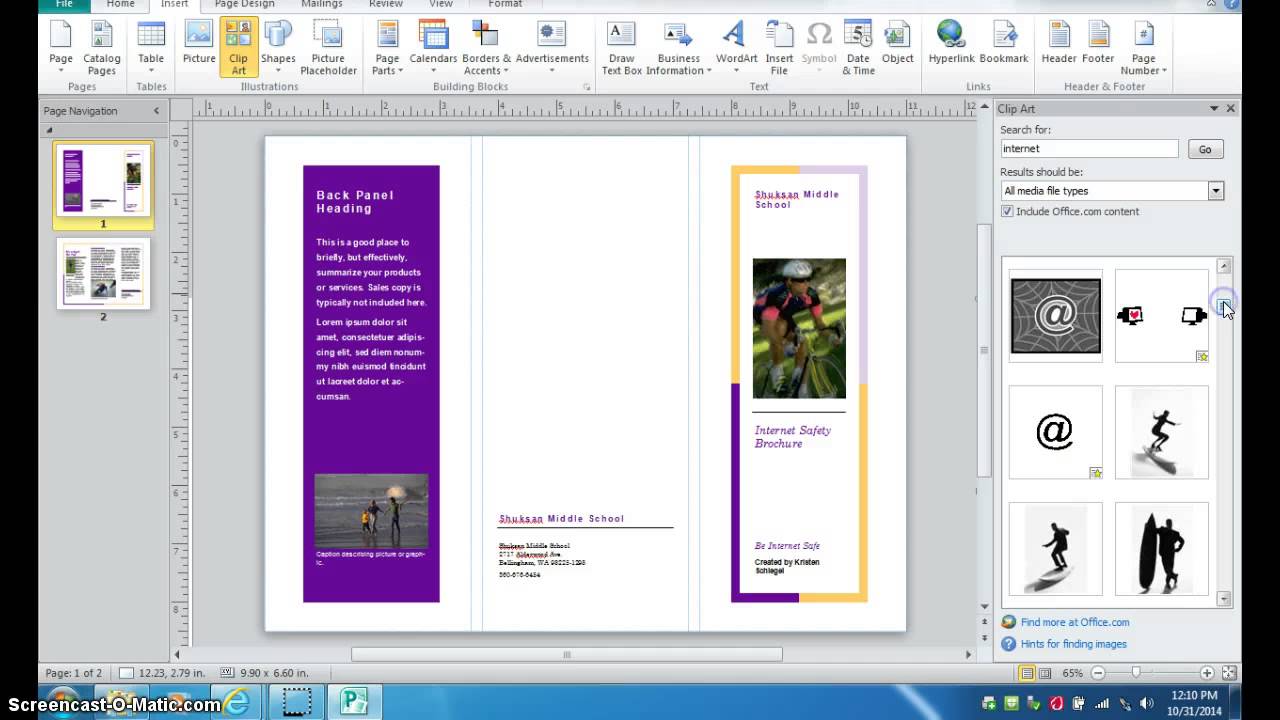 Creating A Brochure With Publisher YouTube