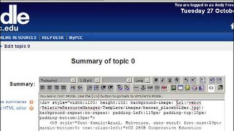 Migrating a course from WebCT CE8 to Moodle, Part 2