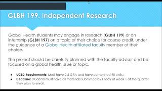Global Health Independent Research & Finding Research Opportunities
