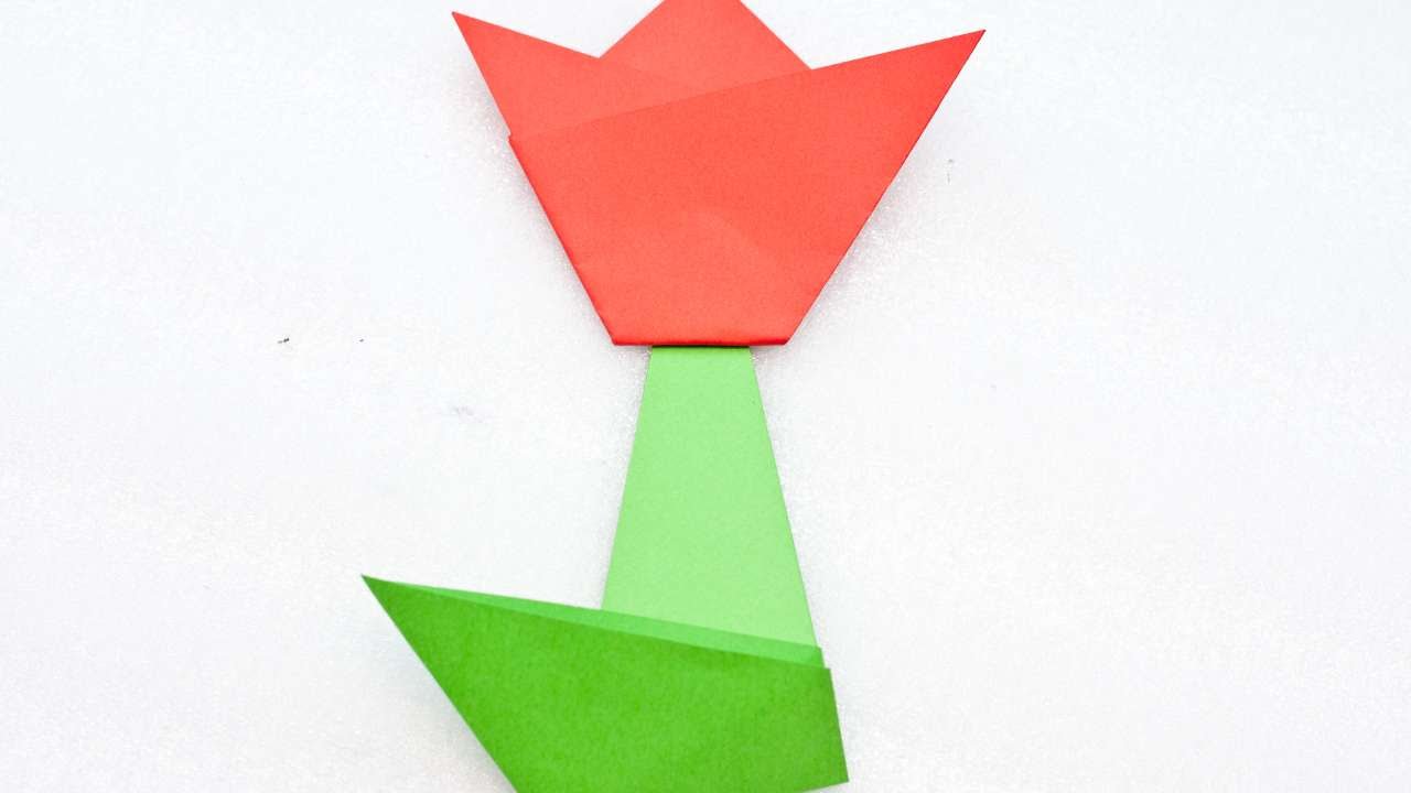 How To Make A Simple & Lovely Tulip Origami - DIY Crafts Tutorial