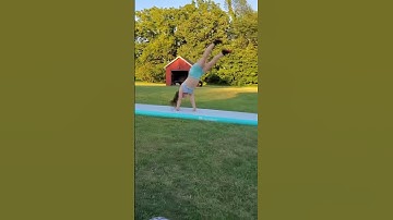 ROUNDOFF HANDSPRING ON THE AIRTRACK.. #shorts