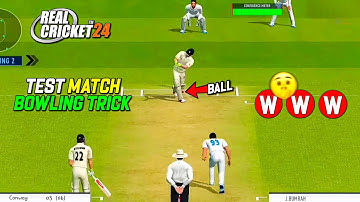 How To Take Wicket In Real Cricket 24 Test Match_😎 | Rc24 New Update Bowling Tips...
