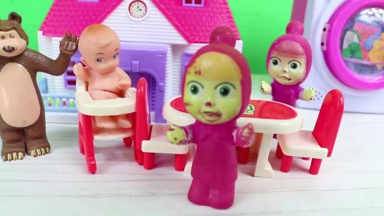 Ο Αρκούδος φτιάχνει το χαλασμένο πλυντήριο της Μάσας! - Παιδική χαρά