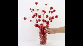 Christmas Vase Centerpiece from Christmas ball and Ordinary Glass Vase