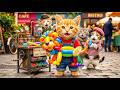Ginger Kitten Makes Deer, Rabbit, and Lion Balloon Animals to Earn Money –Mama Cat Is Moved to Tears
