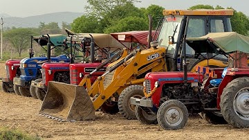 Jcb 3dx Xpert Machine With Tractor  Stuck in Deep Compost Over Load Mahindra Massey Eicher Swaraj |