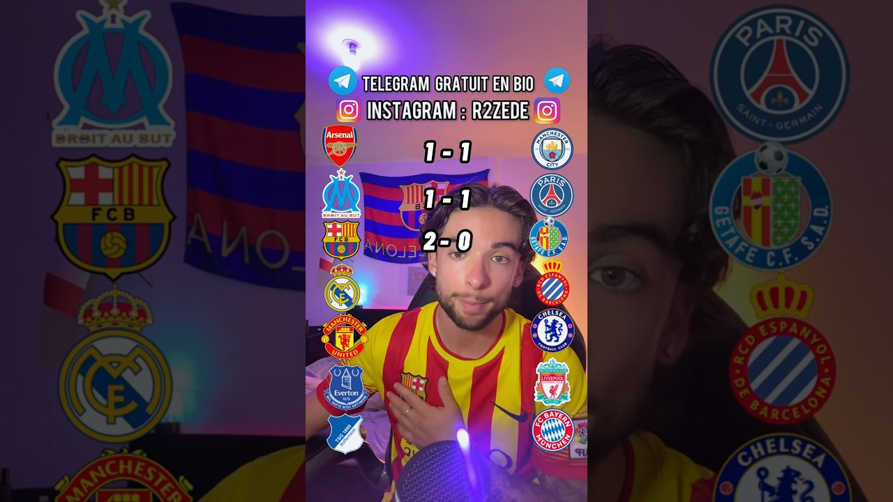 Pronostic du Classique : 🇫🇷 OM vs PSG - Arsenal vs Man City 🏴󠁧󠁢󠁥󠁮󠁧󠁿 - Barca vs Getafe 🇪🇸