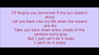 Can't Do It Today - Gary Allan (Lyrics On Screen) chords