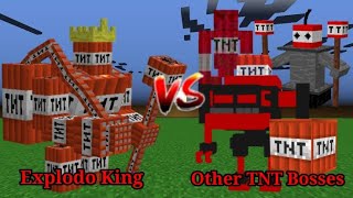 Explodo King vs Other TNT Bosses | Minecraft Mob Battle