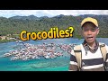 I visited these houses on the sea living with crocodiles