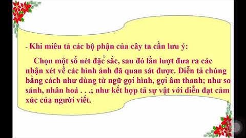 Tập làm văn - Luyện tập miêu tả các bộ phận của cây cối trang 50,51