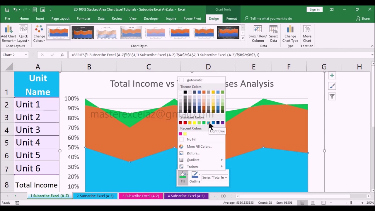 Stacked Area Chart Excel