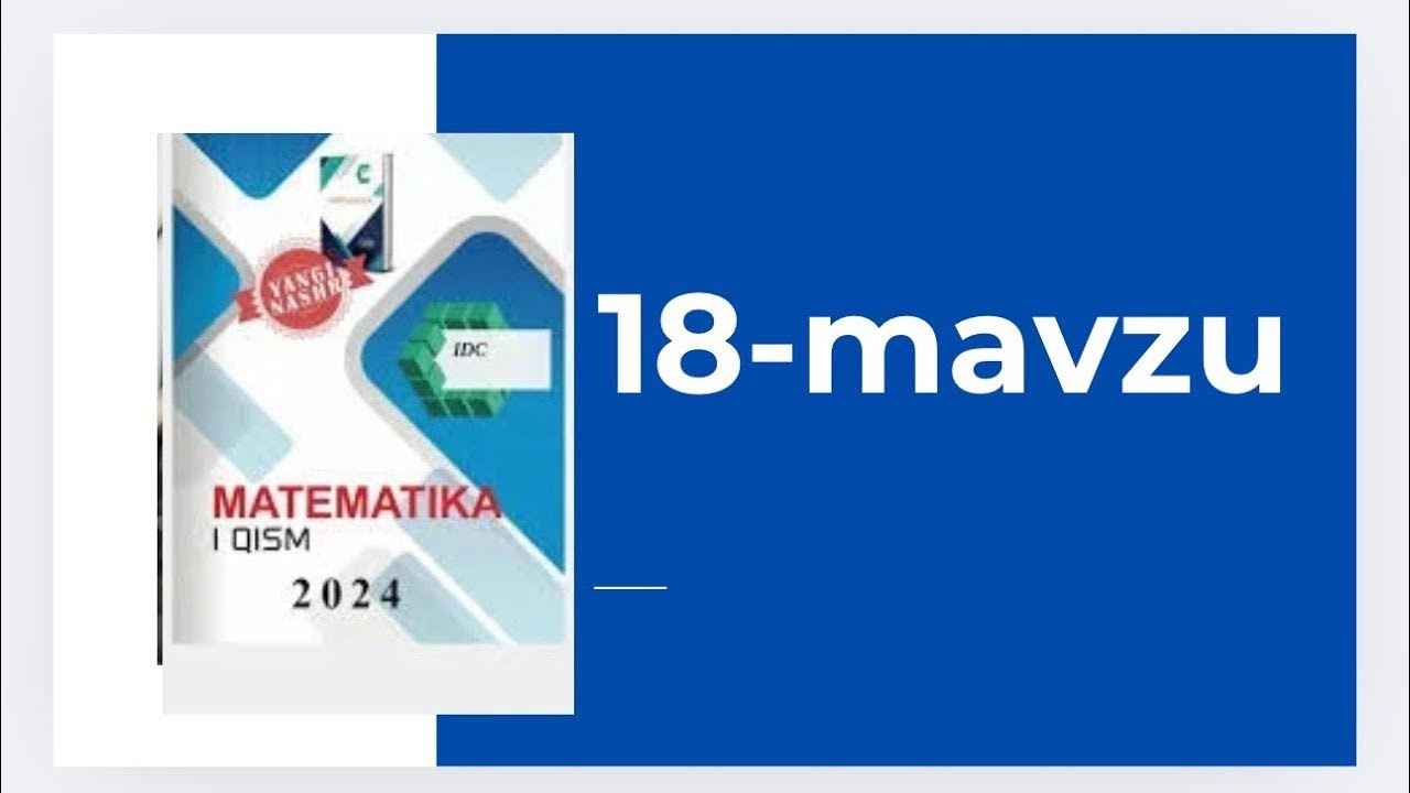 IDC 1-qism 18-mavzu 2-qaytasi