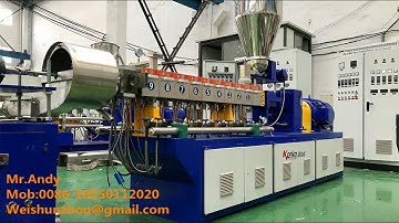 Export to Georgia CaCO3 Filled High Torque Twin Screw Compounding Pelletizing Line