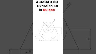 AutoCAD 2D Exercise 14 #shorts
