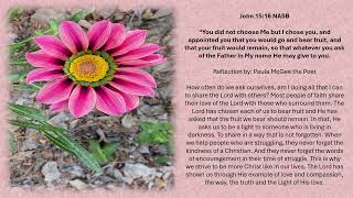 John 15:16 NASB  Reflection by: Paula McGee the Poet