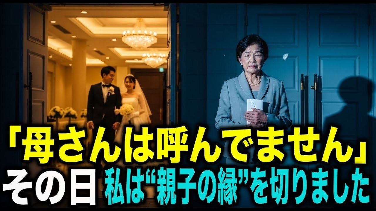 「母さんは呼んでません」──450万円援助した結婚式で、私は“親子の縁”を切りました