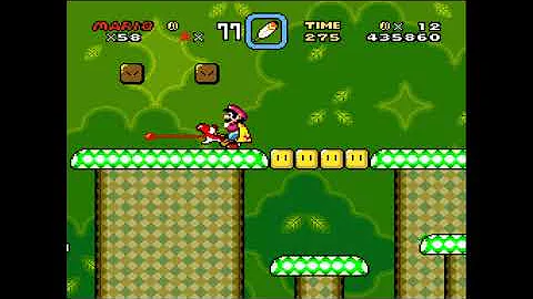 [SNES] Super Mario World Walkthrough [24] - Top Secret Area + Donut Plains 3 + 5 Dragon Coins