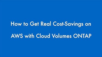 Calculate AWS Costs with Cloud Volumes ONTAP