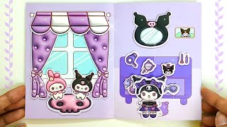 [💸 Paperdiy 💸] Kuromi and Her Little Sister | New Collection📌 | DIY Quiet Book | Paper Play