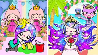 Das arme Mädchen wurde eine Prinzessin 👸| Diamond Haare | Galaxy Haare | Toca Boca | Toca Life World