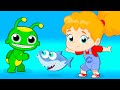 "Groovy Марсианин на BEACH & много животных Полный эпизод! Мультфильм для детей и детский сад Рифмы