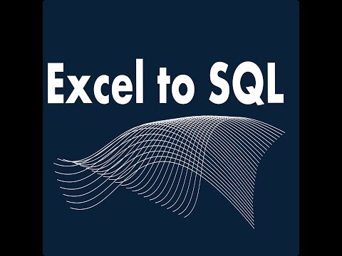 create sql script from excel file