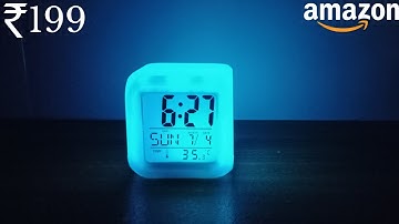 color change digital alarm clock glowing led unboxing / review under 300Rs 2021 #affi-tech