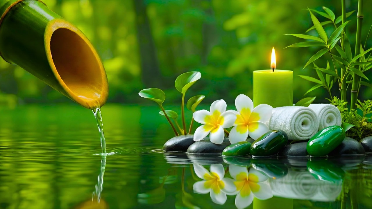 Sleeping Music for Deep Sleeping 🌿 Bamboo Water Fountain, Insomnia Relief, Calm Anxiety & Depression