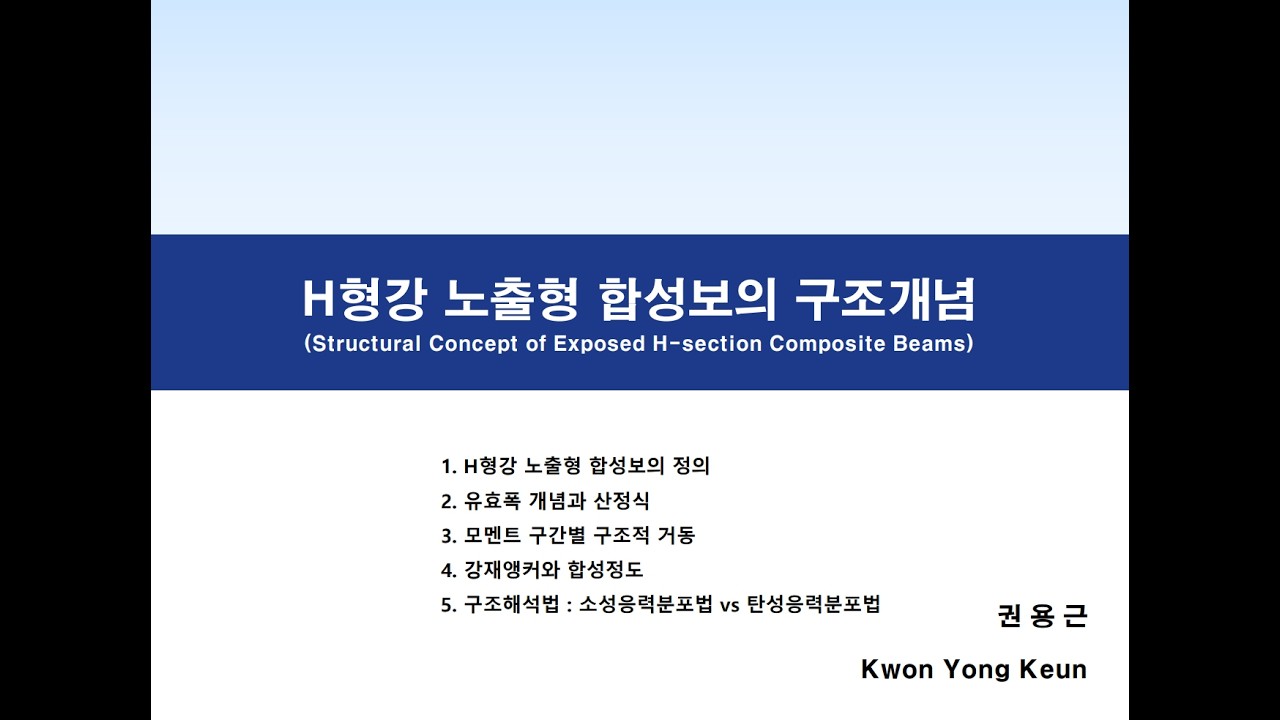 H형강 노출형 합성보의 구조개념