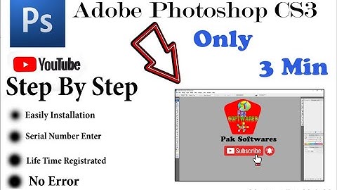 How to install Adobe Photoshop CS3 in PC Within Life Time Registrated