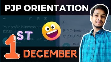 PJP ORIENTATION session mail | 01st December | WILP ELITE TURBO SIM 2022 | Rishav hacx