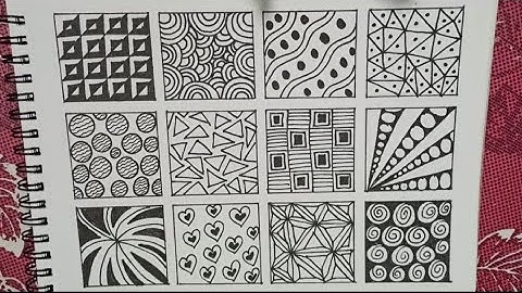 15 Zentangle patterns || zendoodle|| zentangle tutorials #zentangle#art