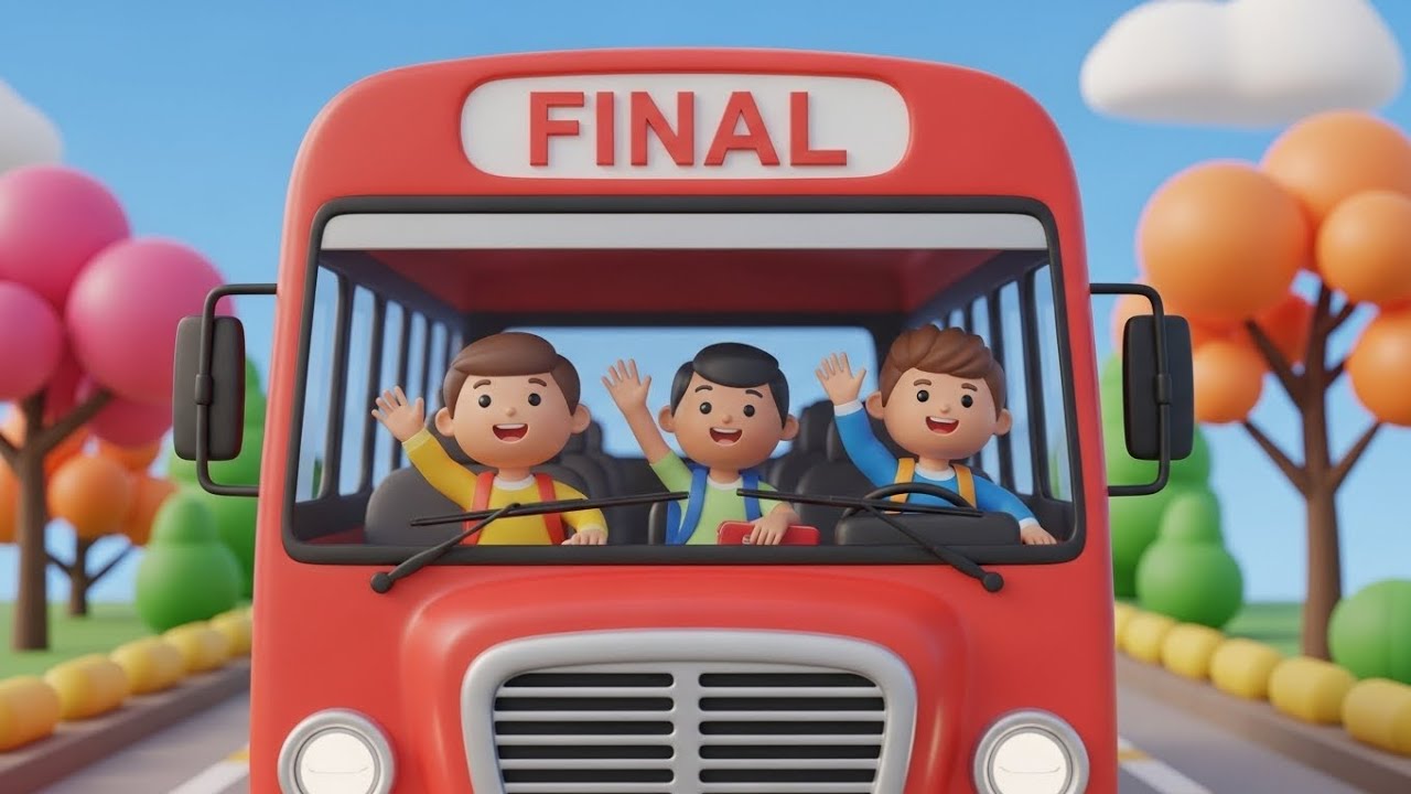 The Wheels on the Bus | Nursery Rhyme for Kids | Fun Bus Song for Toddlers