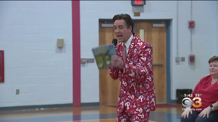 CBS3's Jim Donovan Reads To Students In Glassboro