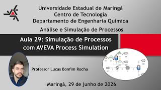 Aula 29 - Simulação em Estado Estacionário com AVEVA Process Simulation (APS)