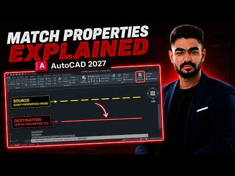 AutoCAD Beginner Course | Match Properties Command Explained AutoCAD Tutorial