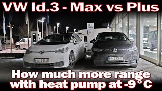 VW Id.3 - How much more range with heat pump at -9°C