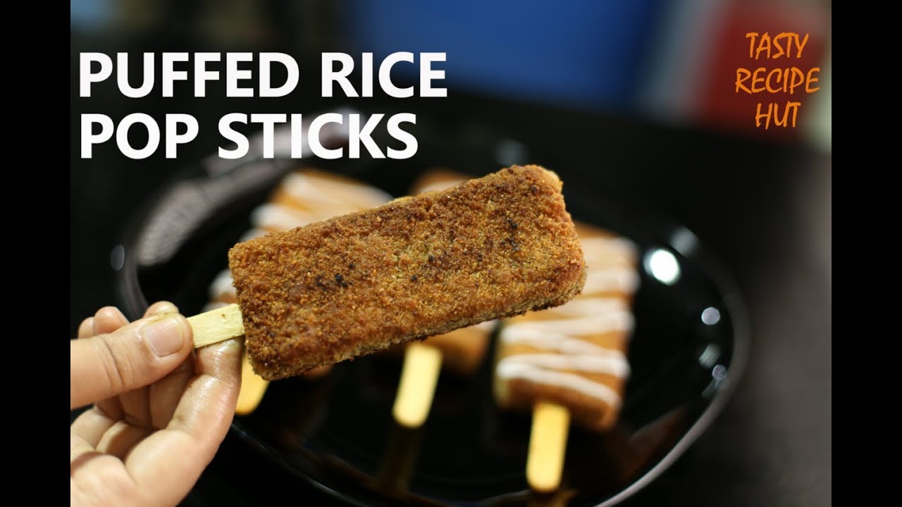 Puffed Rice pop sticks ! Fun snacks ! মুড়ি দিয়ে বানান মজাদার স্নাক্স | Tasty Recipe Hut