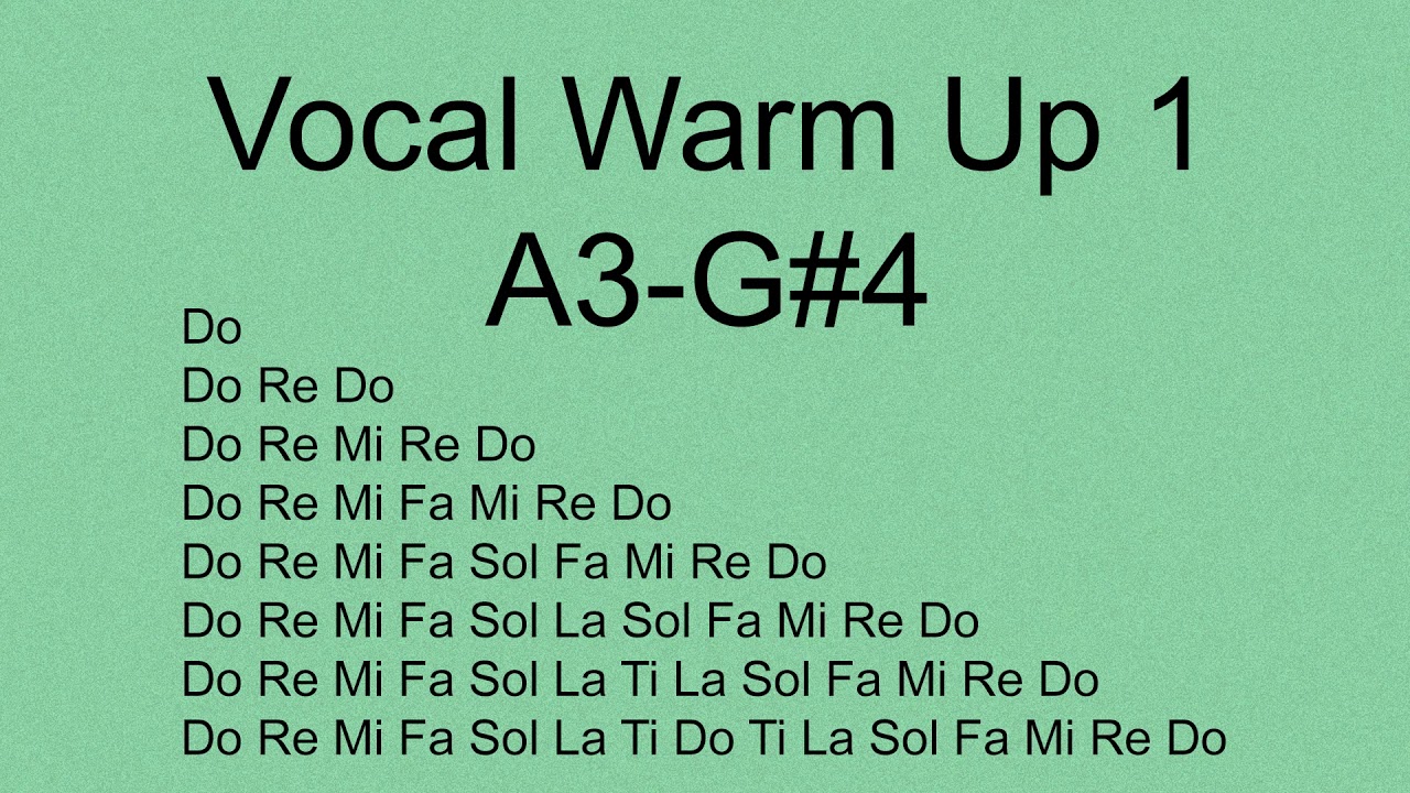 G Vocal Warm Up 1 YouTube