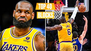 LeBron James - Top 40 LA Lakers Blocks 🔥