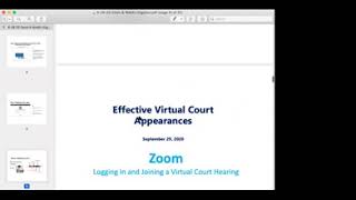 Remote Bench Trials: Effective Virtual Court Appearances--Judge James S. Kawashima