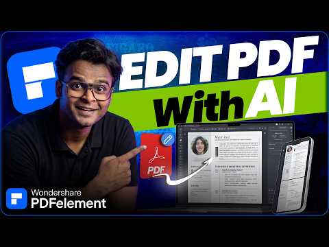 Edit PDF with AI using Wondershare PDFelement 2026 | How to Edit Resume in Mobile & Computer
