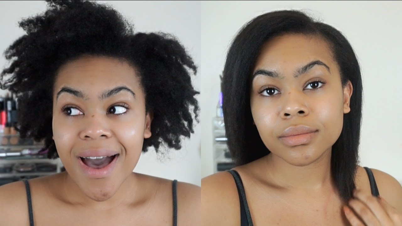 From Kinky To Straight Hair Youtube